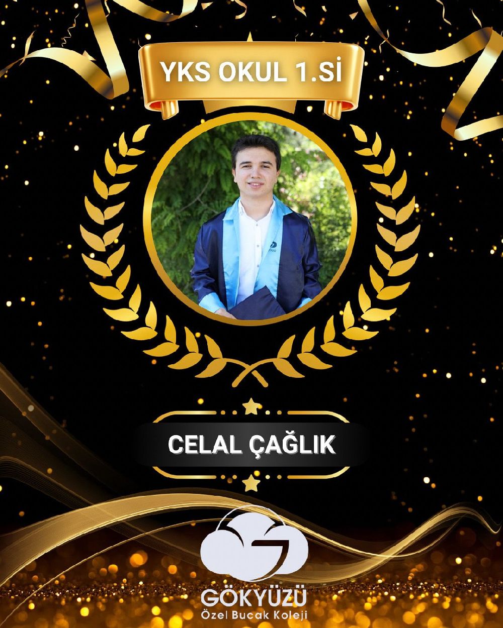 Gökyüzü Koleji'nin YKS gururu! Celal Çağlık'tan büyük başarı