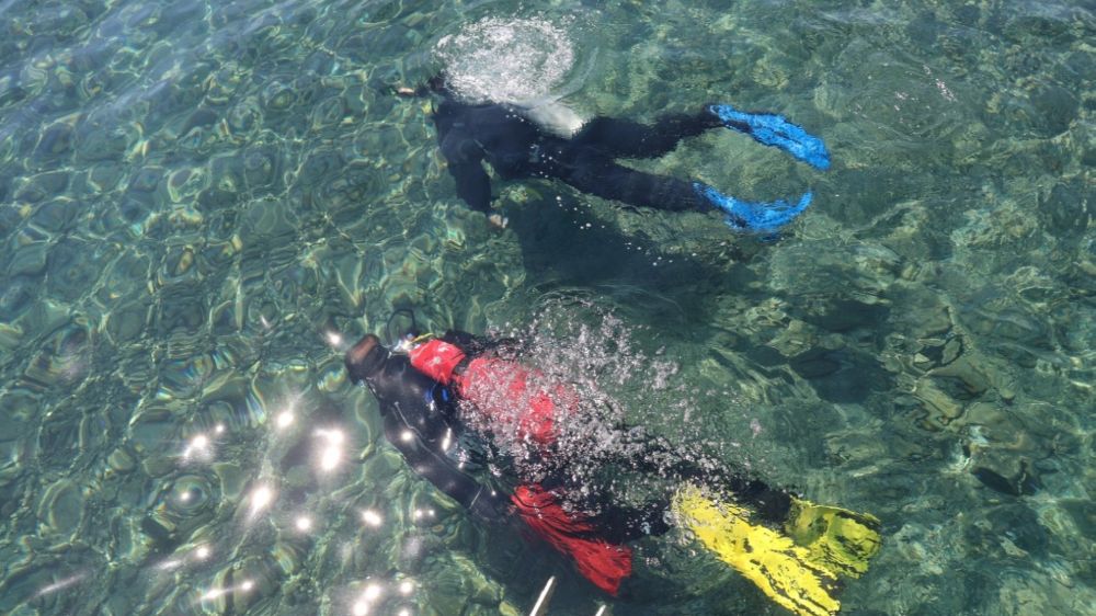 Gündoğan’da deniz dibi temizliği