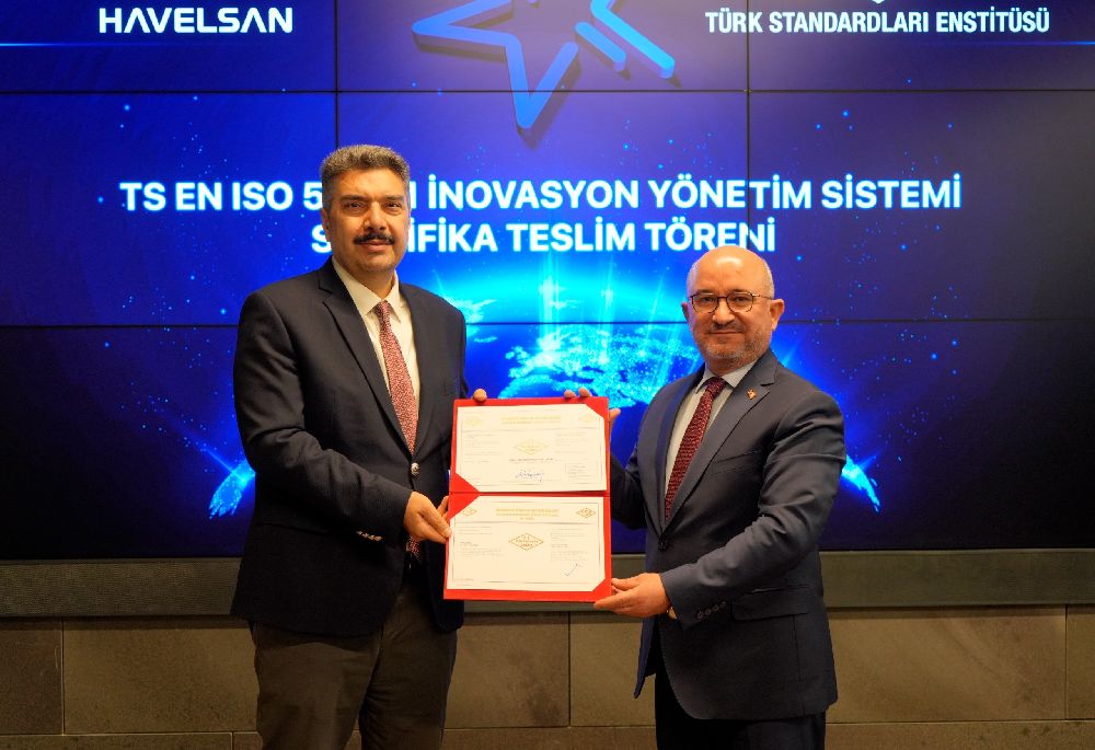 HAVELSAN, yazılım alanında TSE EN ISO 56001 Belgesi’ni alan ilk savunma sanayi şirketi oldu