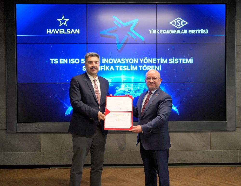 HAVELSAN, yazılım alanında TSE EN ISO 56001 Belgesi’ni alan ilk savunma sanayi şirketi oldu