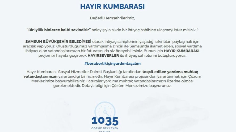 ‘Hayır Kumbarası' projesi