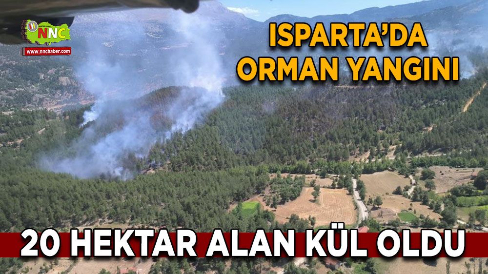Isparta’da orman yangını paniği 20 hektar alan kül oldu