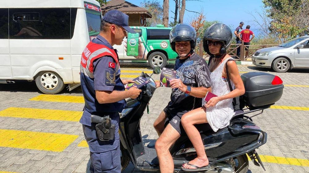 Jandarma’dan Milli Park’ta vatandaşlara yangın uyarısı