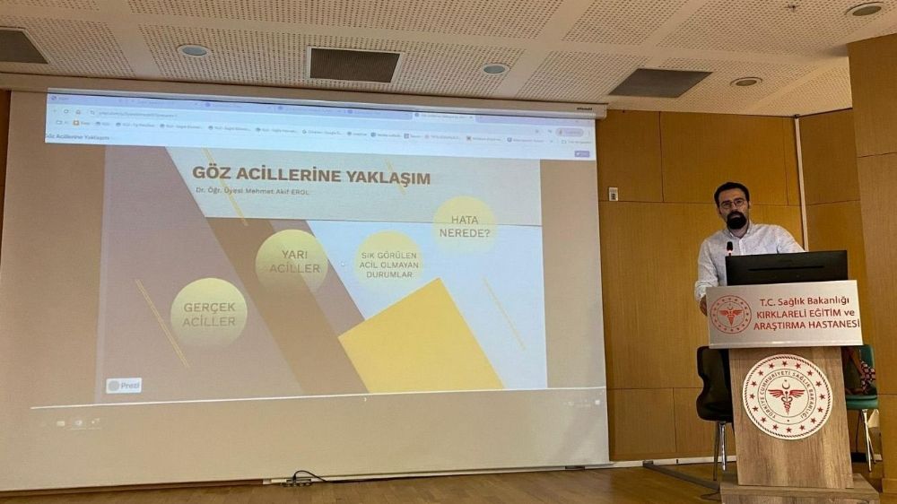 Kırklareli'nde "Göz Acillerinde Yaklaşım İlkeleri" konulu konferans düzenlendi