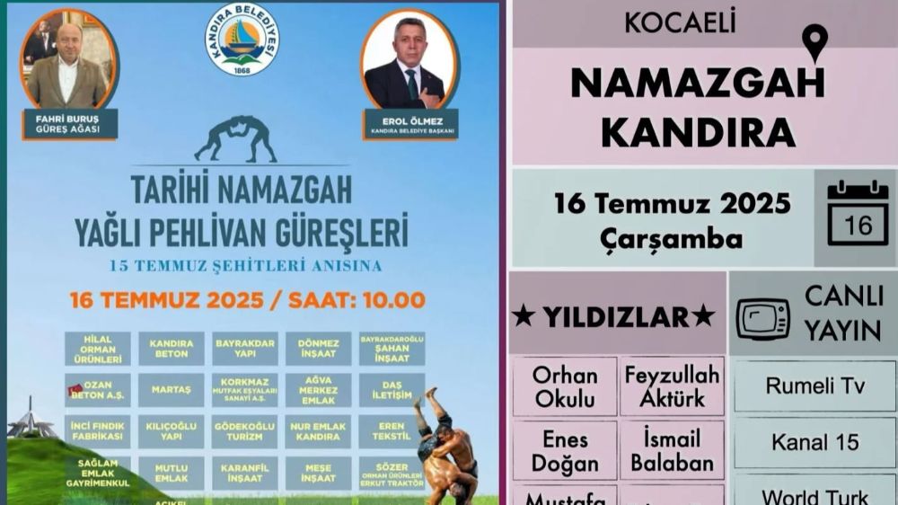 Kocaeli Kandıra Namazgah Yağlı Pehlivan Güreşleri Başladı Baş Pehlivan Kim Olur 