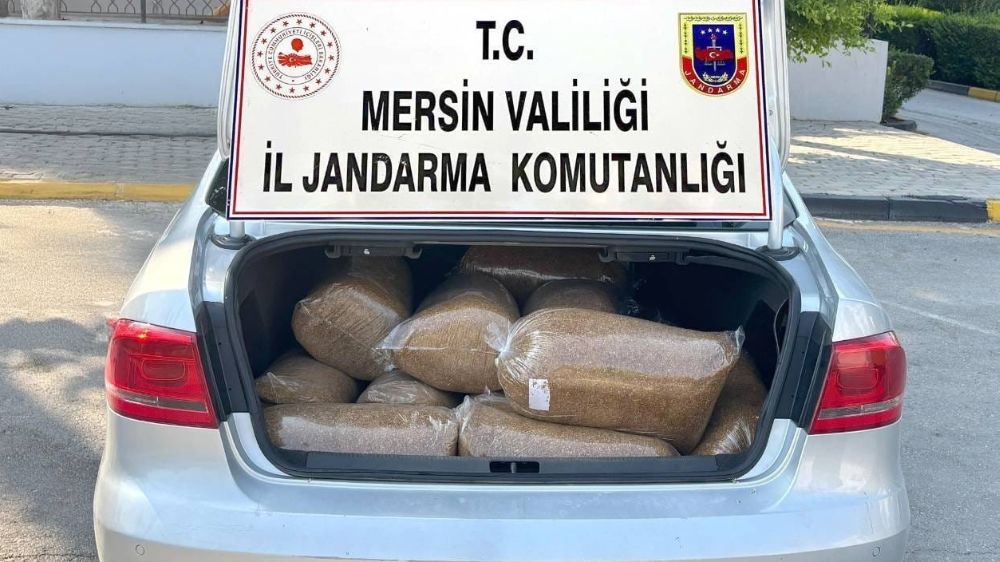 Mersin'de 100 kilo kaçak tütün ele geçirildi