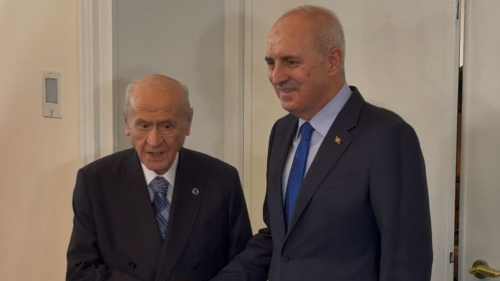 MHP lideri Bahçeli, TBMM Başkanı Kurtulmuş ile görüştü