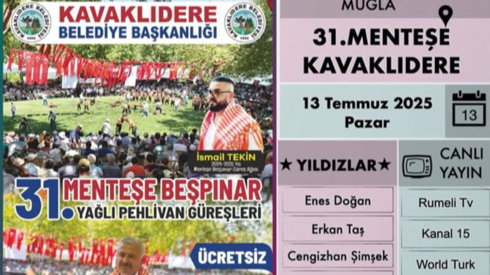 Muğla 31. Kavaklıdere Menteşe Yağlı  pehlivan Güreşleri Başlıyor Başpehlivan kim olacak 