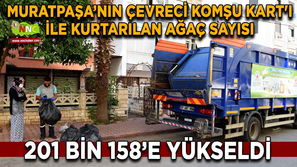 Muratpaşa’nın Çevreci Komşu Kart'ı ile kurtarılan ağaç sayısı 201 bin 158’e yükseldi