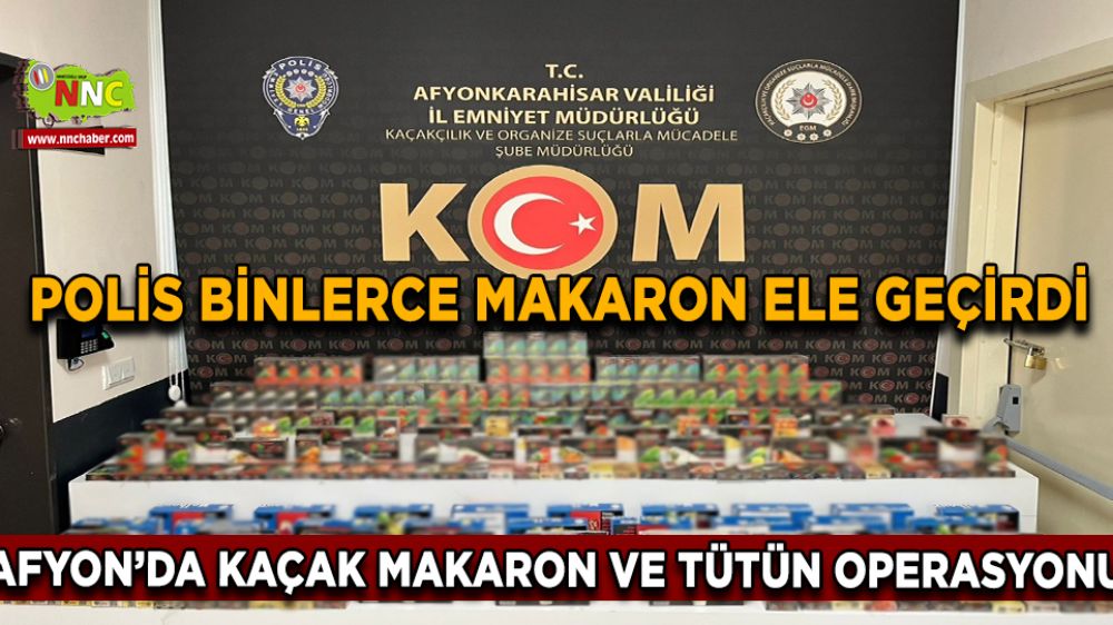 Polisten kaçak makaron ve tütün operasyonu