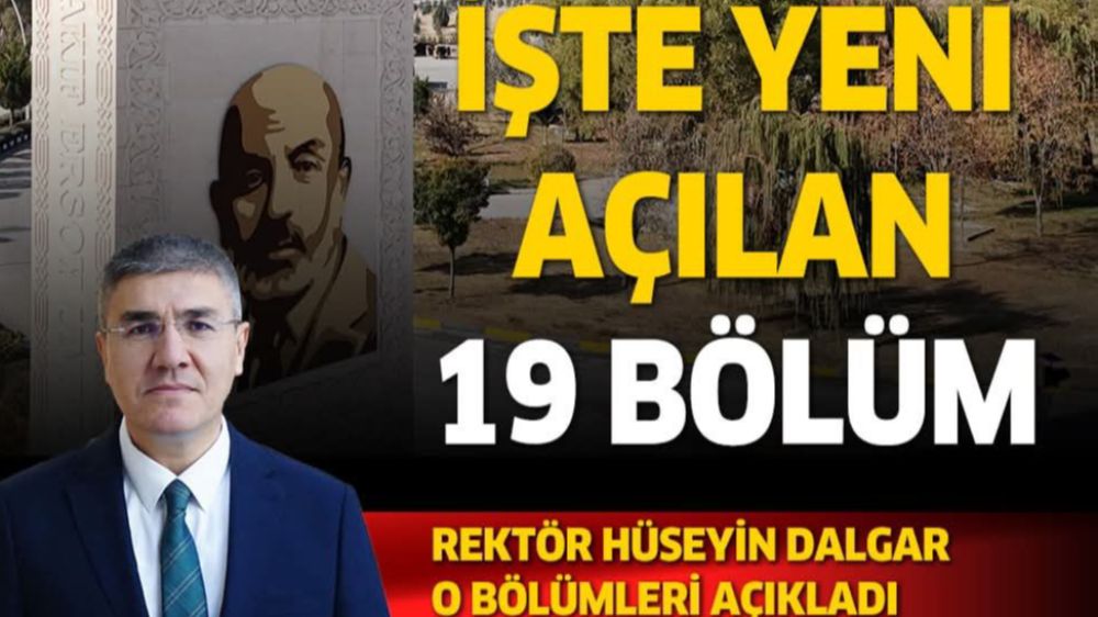 Rektör Dalgar Açıkladı  MAKÜ 'de 19 yeni bölüm açıldı 