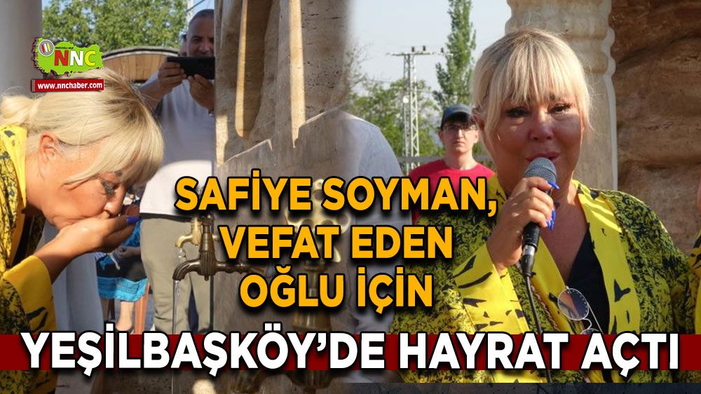 Safiye Soyman oğlunun adına yaptırdığı hayratı gözyaşı dökerek açtı