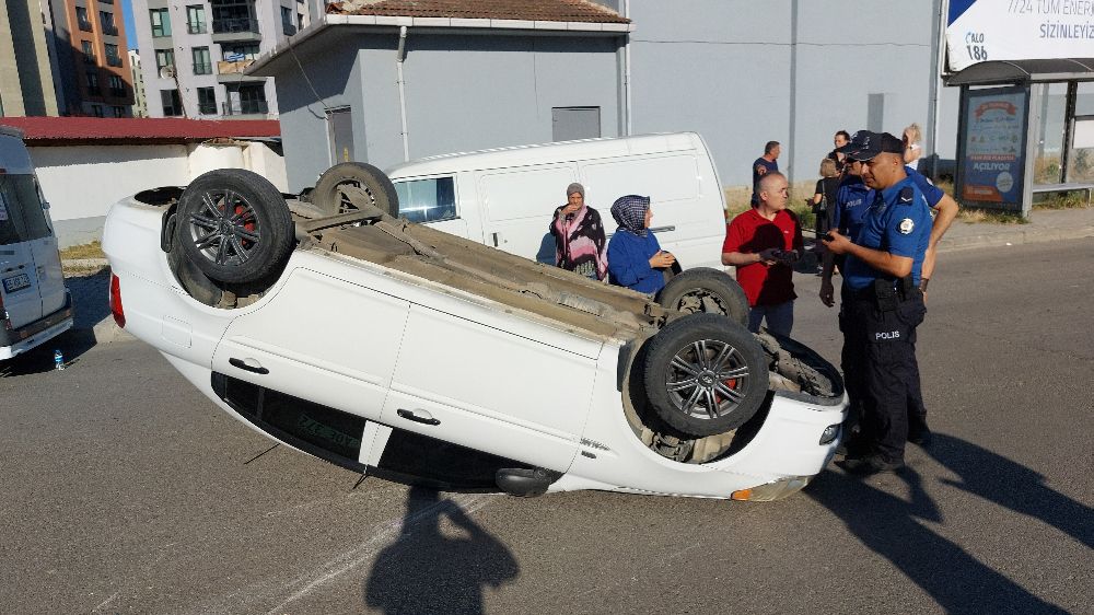 Samsun'da otomobil takla attı: 1 yaralı