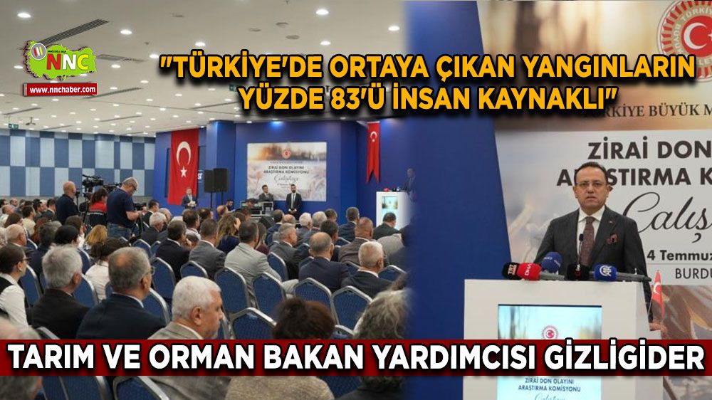  Tarım ve Orman Bakan Yardımcısı Gizligider: "Türkiye'de ortaya çıkan yangınların yüzde 83'ü insan kaynaklı"