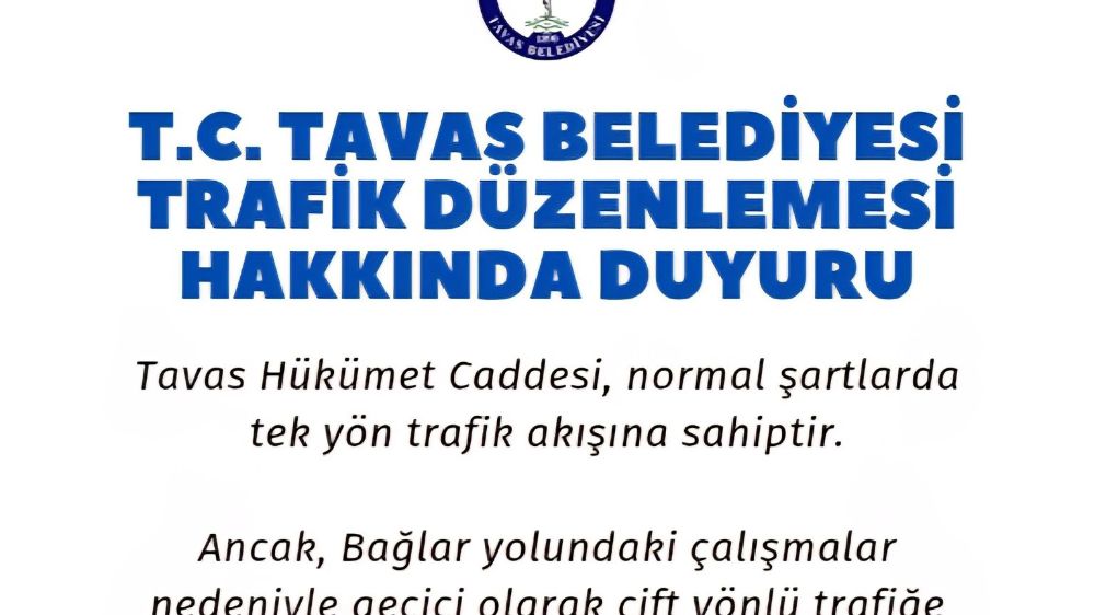 Tavas’ta yol çalışması dolayısıyla yol güzergahları değişti