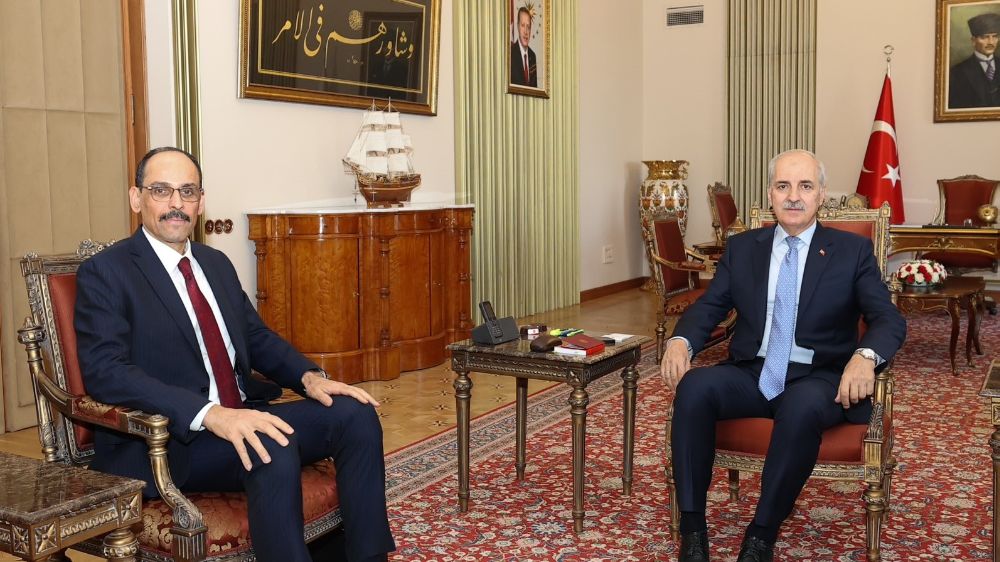 TBMM Başkanı Kurtulmuş, MİT Başkanı Kalın ile görüştü