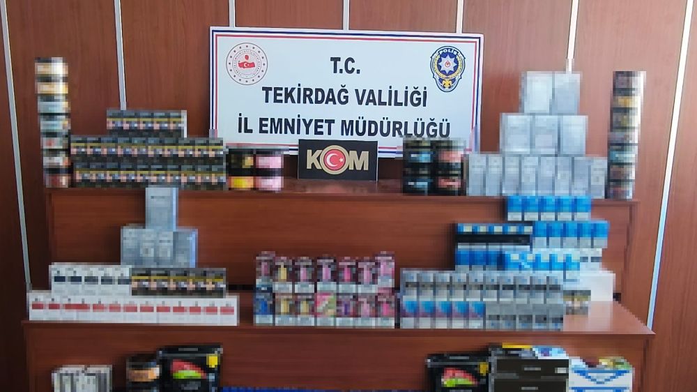 Tekirdağ'da kaçakçılık operasyonunda çok sayıda ürün ele geçirildi