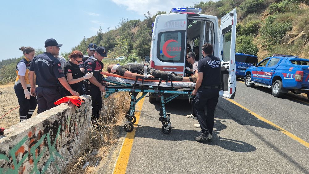 Tekirdağ'da uçurumdan düşen yaralı genç bulundu