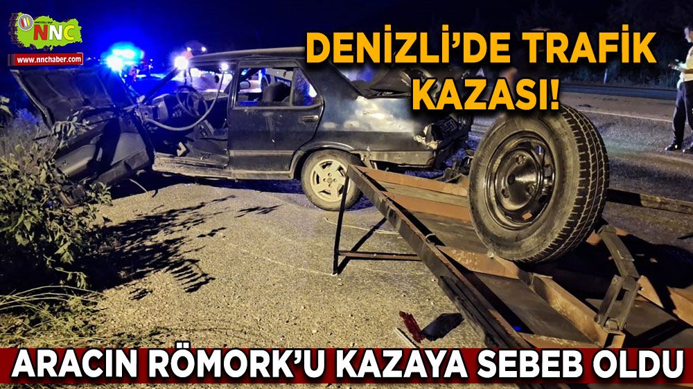 Tofaş'ın arkasına bağlanan aydınlatmasız römork kazaya neden oldu: 2 yaralı