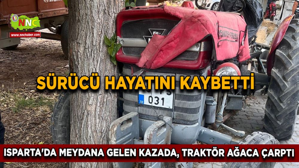Traktör ağaca çarptı, sürücü hayatını kaybetti