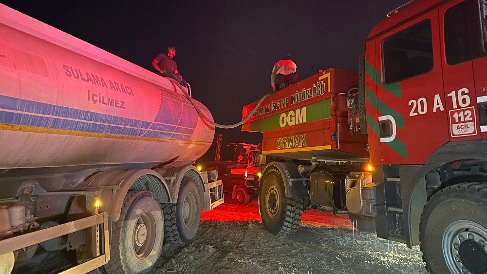 Uşak'ta ormanlık alanda meydana gelen üç ayrı yangın kontrol altına alındı