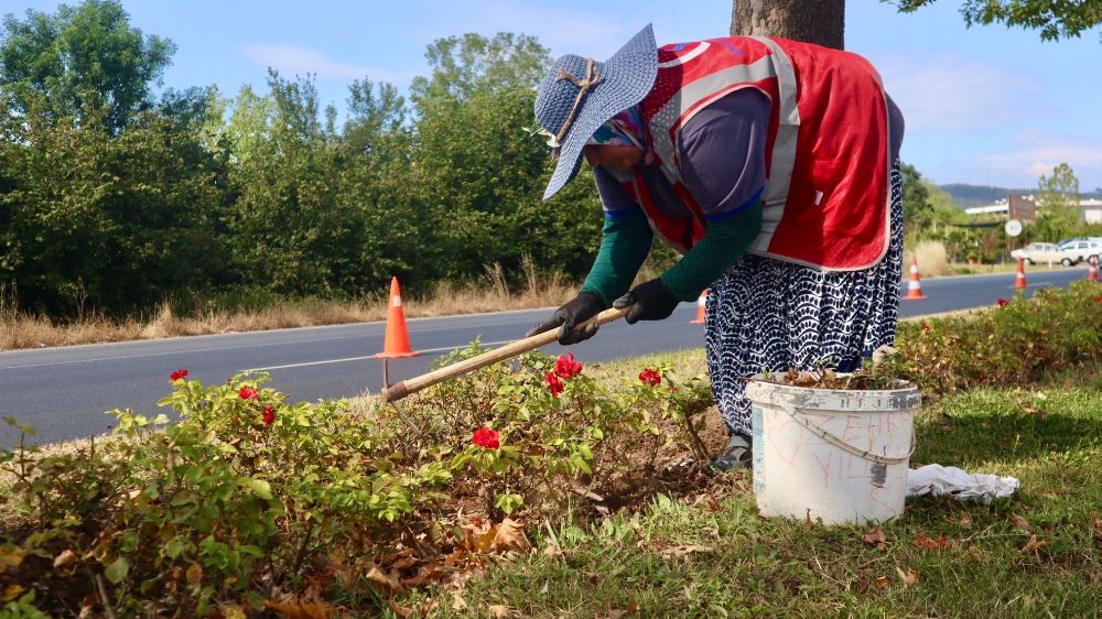 Yeşil alanlara kadın eli değiyor