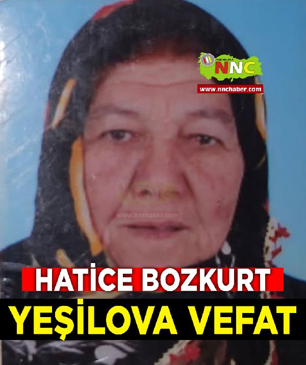 Yeşilova Vefat Hatice Bozkurt