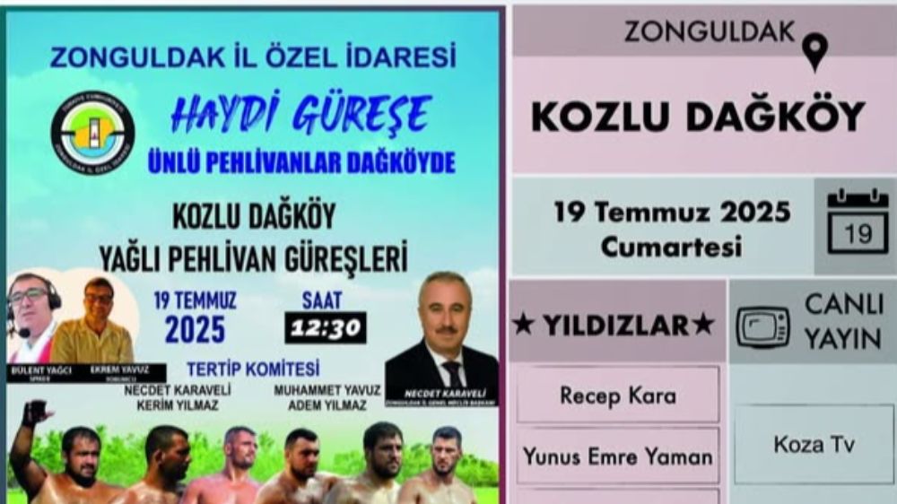 Zonguldak Kozlu Dağköy Yağlı Pehlivan Güreşleri 19 Temmuz 2025 Başpehlivan Kim Olur 