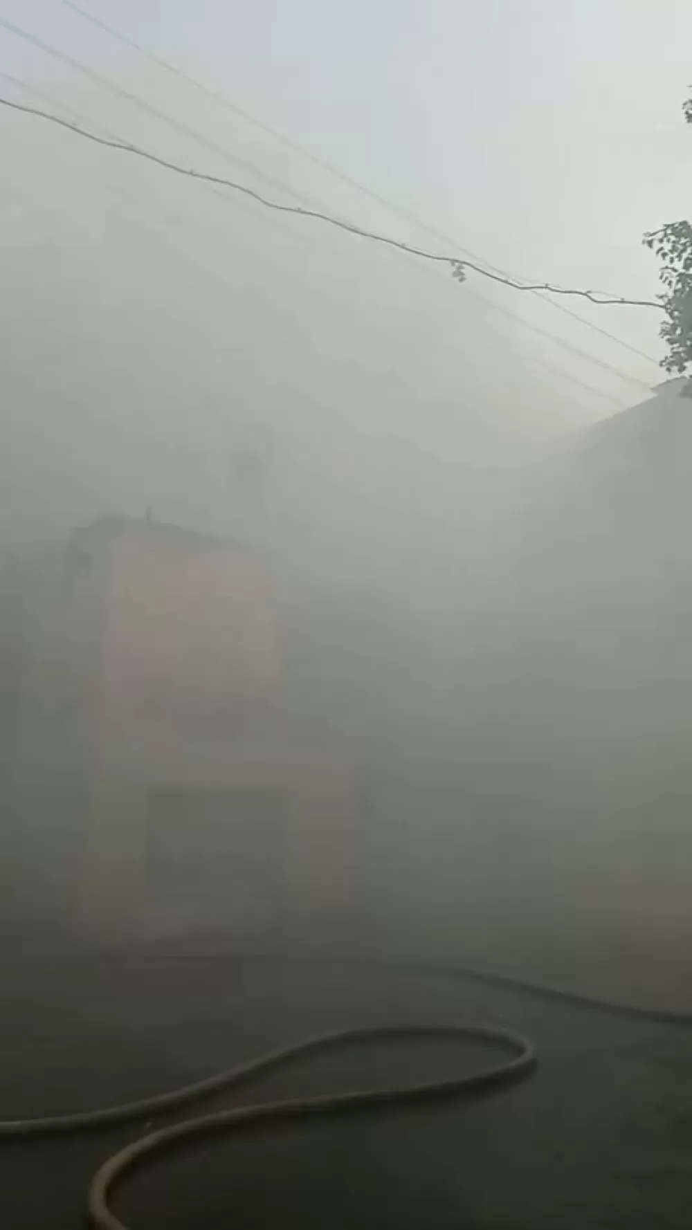 Denizli'de tek katlı binada yangın