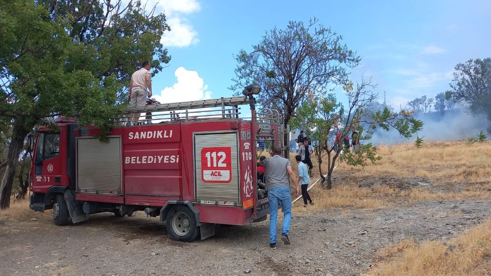 Afyonkarahisar'da ot yangını! Korkuya sebep oldu