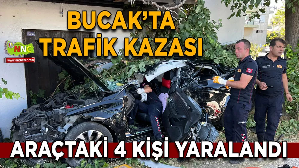 Antalya Burdur karayolunda traktörün römorkuna çarptı! Ev ile ağacın arasından geçip durdu