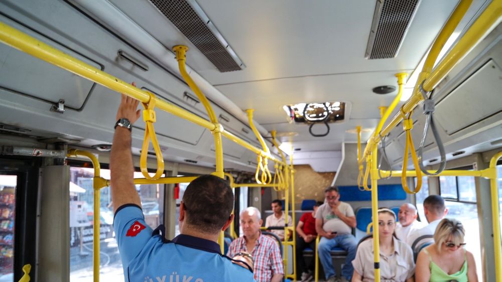 Antalya’da Halk Otobüslerine klima ve havalı korna denetimi