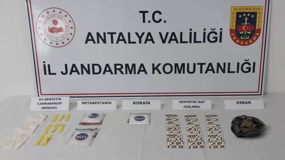 Antalya’da uyuşturucu operasyonunda çok sayıda madde ele geçirildi