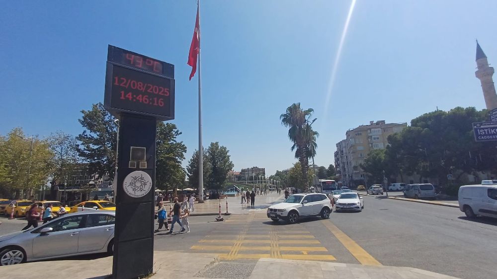 Aydın'da termometreler 43 dereceyi gördü