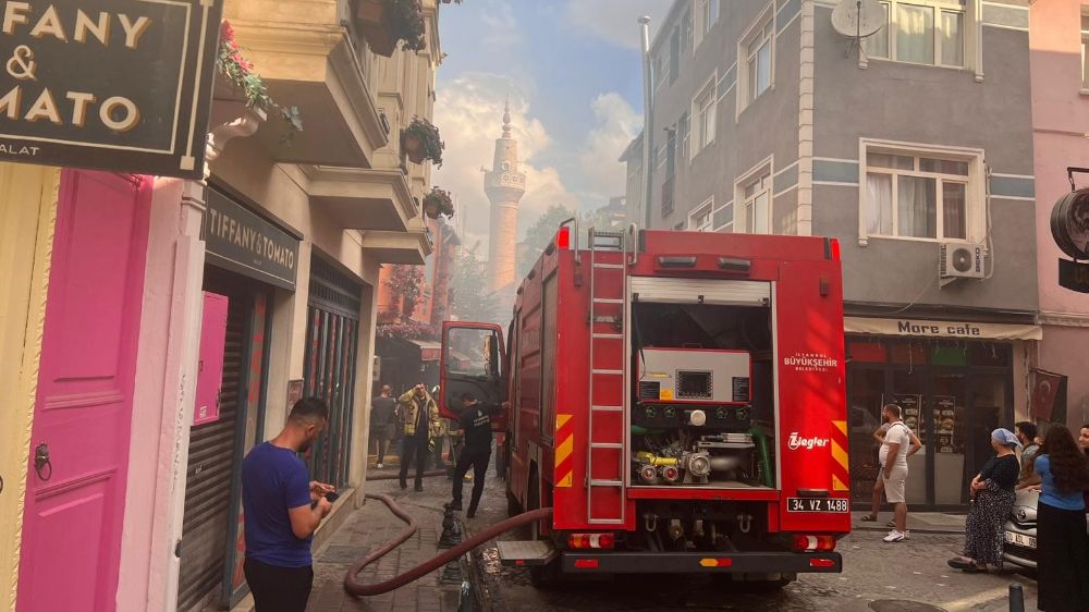 Balat'ta hamamda yangın paniği