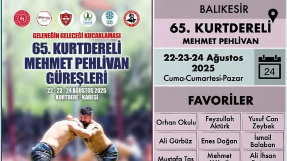 Balıkesir 65. Kurtdereli Mehmet Pehlivan Güreşleri Başlıyor Başpehlivan kim olacak 