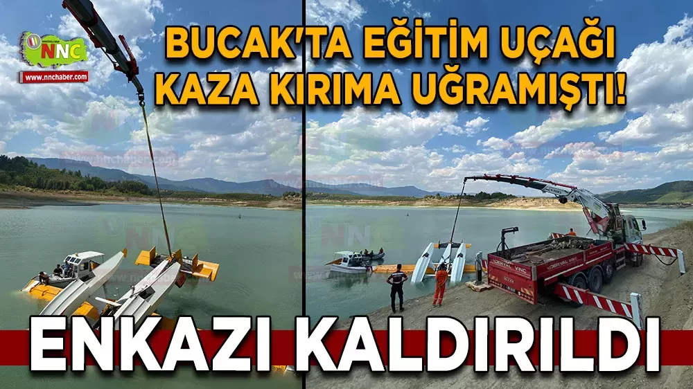 Bucak'ta eğitim uçağı kırama uğramıştı enkazı bugün kalktı