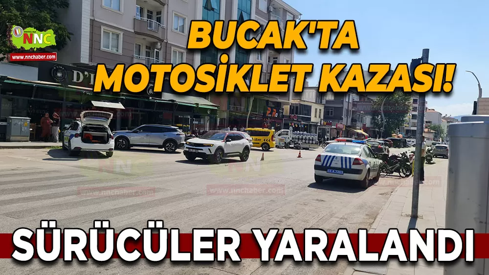 Bucak'ta motosiklet kazası! 2 kişi yaralandı