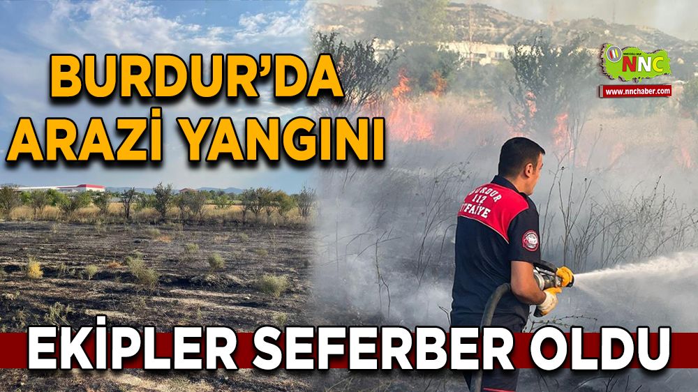 Burdur’da arazi yangınında 50 dönüm alan zarar gördü