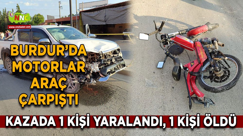 Burdur’da feci kaza Motosiklet sürücüsü hayatını kaybetti!
