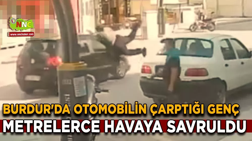 Burdur Gölhisar'da yola fırladı araç çarptı 