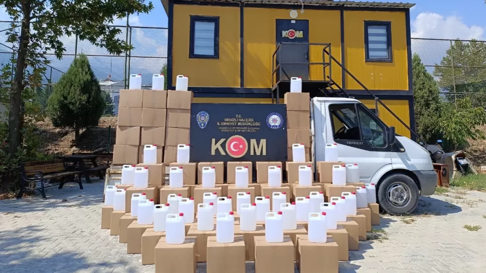 Denizli’de 2 bin litre kaçak alkol ele geçirildi