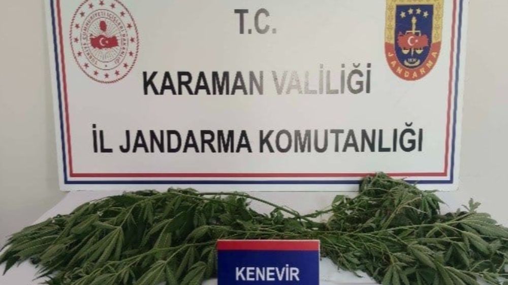 Karaman'da tarih eser ile kenevir ele geçirildi
