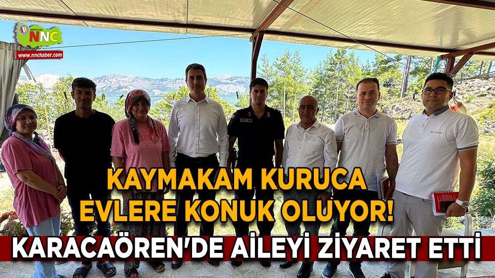 Kaymakam Kuruca evlere konuk oluyor! Karacaören'de aileyi ziyaret etti