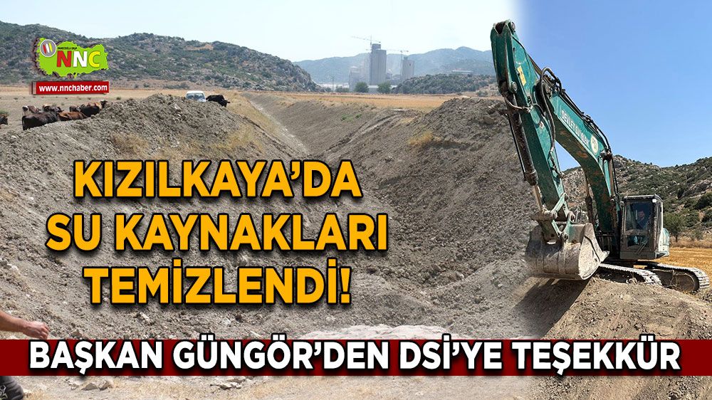 Kızılkaya’da su kaynakları temizlendi! Başkan Güngör’den DSİ’ye teşekkür