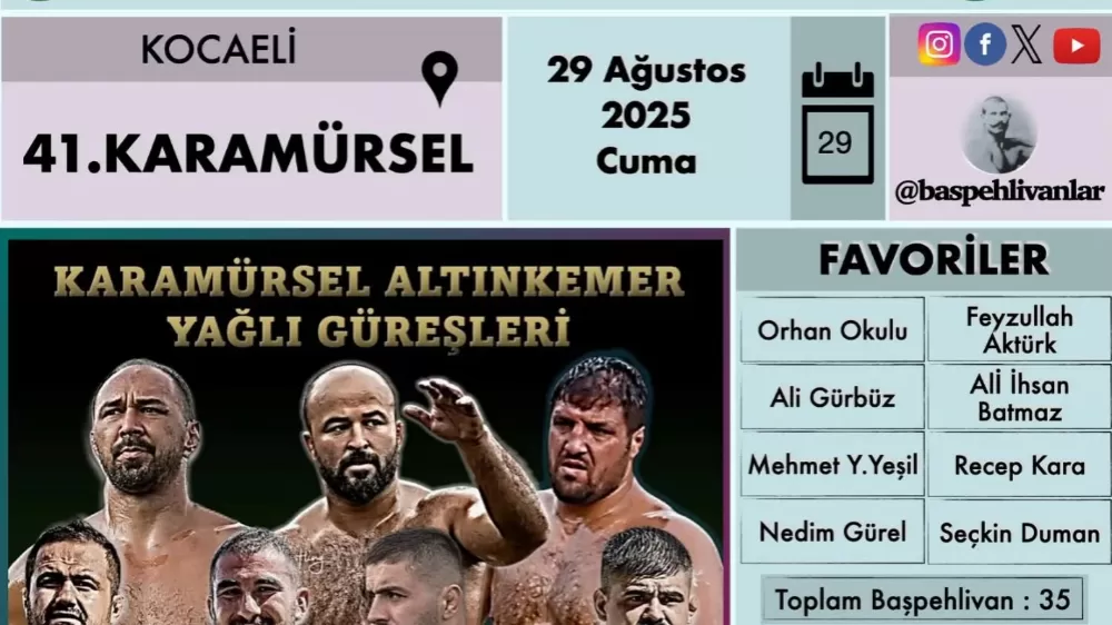  Kocaeli 41. Karamürsel Altınkemer Yağlı Pehlivan Güreşleri Bugün Başlıyor Başpehlivan kim olur 