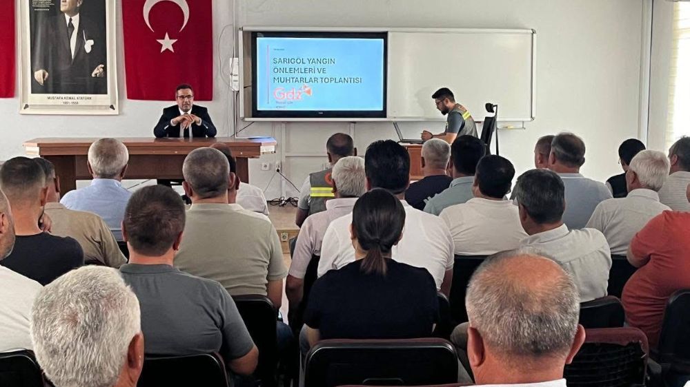 Sarıgöl’de muhtarlarla orman yangınları toplantısı yapıldı