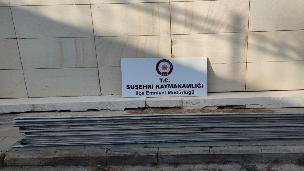 Sivas Suşehri’nde 15 alüminyum çıta çalındı, 3 şüpheliden 1’i tutuklandı