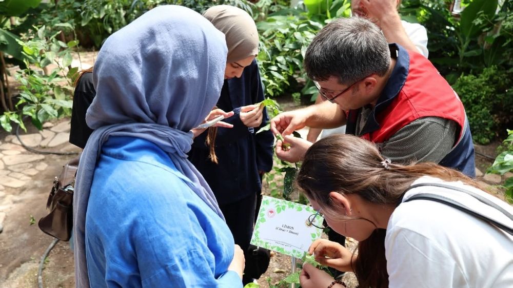 Stajyer öğrenciler Afyonkarahisar Tıbbi ve Aromatik Bitkiler Merkezi'ni gezdi