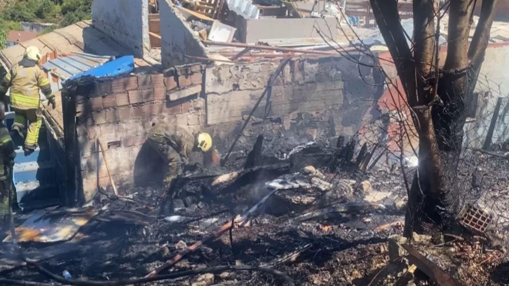 Ümraniye'de ağaçlık alanda yangın! Korkuya sebep oldu